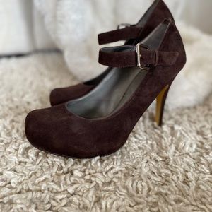 Sexy JLO by Jennifer Lopez Brown Suede Mary-Janes
